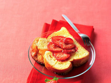 Tartine aux fraises