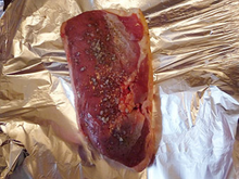 Magret de canard grillés en papillote