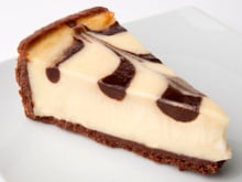Cheescake zébré au chocolat