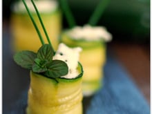 Roulés Courgette-Roquefort