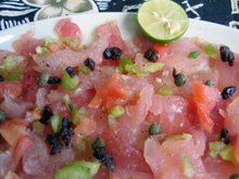 Carpaccio de thon blanc