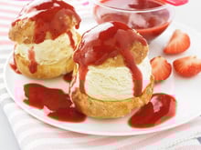 Profiteroles à la fraise