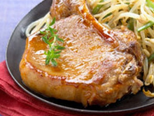 Côtes de porc laquées au miel