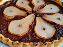 Tarte poire choco amandes