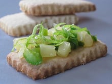Sablés au citron vert et sa compotée de poivron vert et ananas