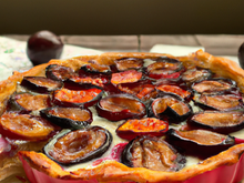 Tarte pêches pruneaux
