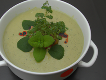 Velouté de cresson de Méréville à la menthe poivrée de Milly-la-Forêt