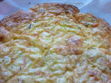 Tarte sans pâte au crabe et au poireau