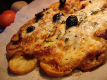 Pizza à la pomme de terre