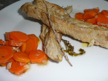 Travers de porc aux carottes