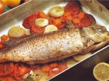 Carpe farcie aux petits légumes