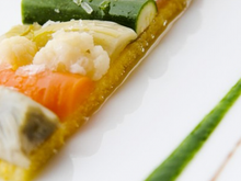 Variation de légumes, moelleux à la polenta