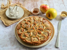 Tarte aux pommes façon cinnamon rolls