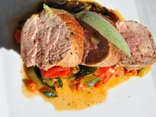 Filet mignon de porc aux légumes