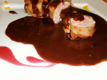 Filet mignon de porc sauce chocolat