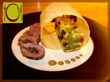 Roulés de canard farcis avec sa croque de légumes