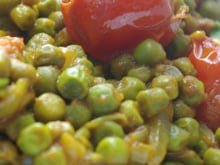 Curry indien petits-pois tomates