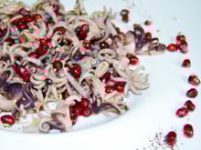 Bébés poulpes au sumac et mélasse de grenades