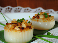 Noix de Saint-Jacques sur lit de poireaux très facile