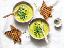 Velouté de courgettes à la Vache qui Rit et aux herbes