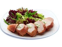 Poulet au pesto avec jambon de Parme