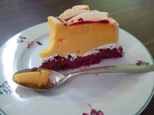 Vacherin glacé mangue- fruits rouges