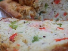 Cake aux poivrons et crevettes