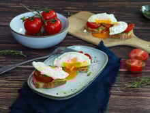 Tartines à l'ail et oeuf poché