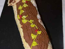 Bûche de Noël Chocolat Citron aux parfums de menthe