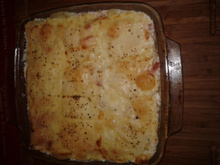 Gratin de courgettes aux lardons et fromage à raclette