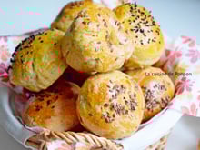 Petits pains au pesto d'olives et effiloché de porc