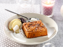 Pudding aux pommes,Pain d'épices et Pruneaux