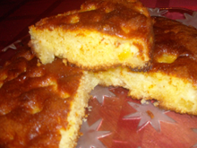 Gâteau à l'ananas, crème fraîche, Porto