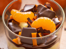 Verrines au chocolat et clémentines