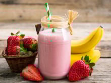 Smoothie banane-fraise-vanille