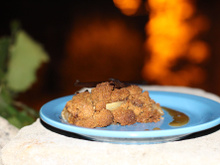 Crumble pommes-châtaigne au cœur caramel