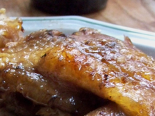 Chapon de pintade farci au boudin blanc et foie de volaille