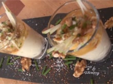 Verrines aux huîtres, chou-fleur et noix