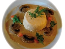 Mousse de saumon à la sauce de champignon