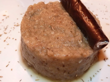 Caviar d'aubergines et son cannelloni de chèvre