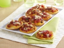 Mini pizzas courgette Brie