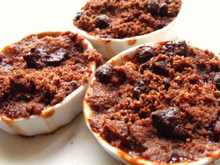 Crumble poire, chocolat et gingembre
