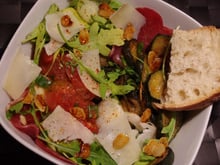 Salade courgettes aigres-douces et coppa