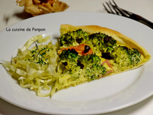 Tarte au brocoli et ail noir