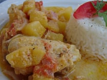 Fricassée de poulet au lait de coco