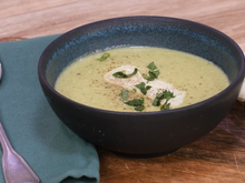 Velouté froid de reblochon aux courgettes