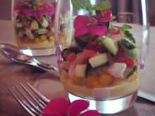 Verrines de salade printanière