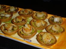 Mini-tartelettes fondue de poireaux / noix de Saint-Jacques (sans corail)
