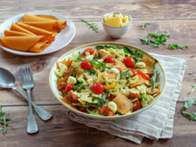Salade de pâtes aux tranches végé lentilles corail