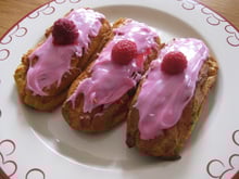 Eclairs aux framboises